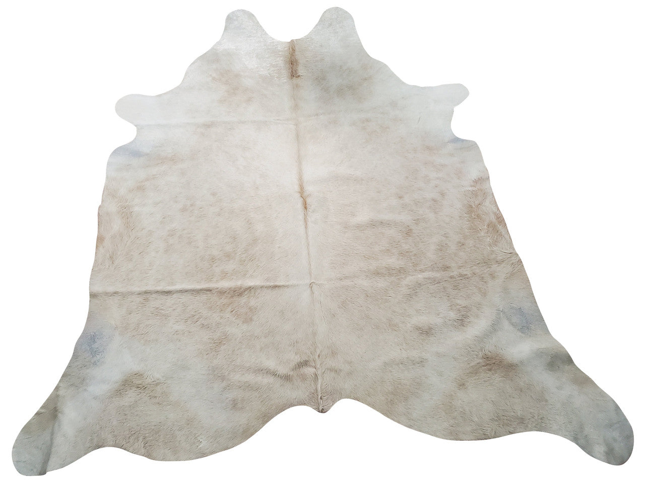 Large Cowhide Rug Cream Beige 7.3ft x 6.6ft
