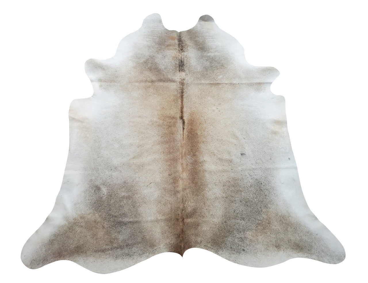 Searching a large Brazilian cowhide rug, this exotic tan grey is handpicked and will look stunning in any entryway or scandi interior and free shipping Canada.