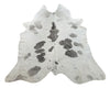 This natural cowhide rug, when added in home staging or furnishing room especially unique grey white pattern, will bring much-needed texture.