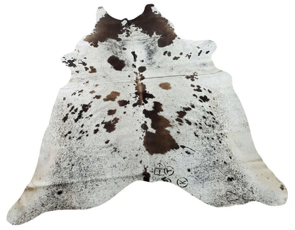 Small Speckled Cowhide Rug 6.6ft x 6.4ft