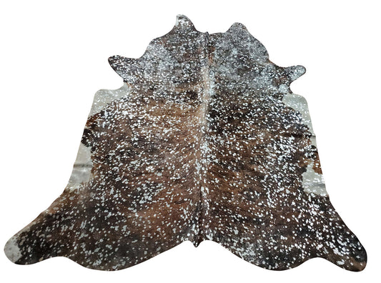 This dark, metallic cowhide rug will be an eye-catching and cozy addition to your living room and an inspiration to others.
