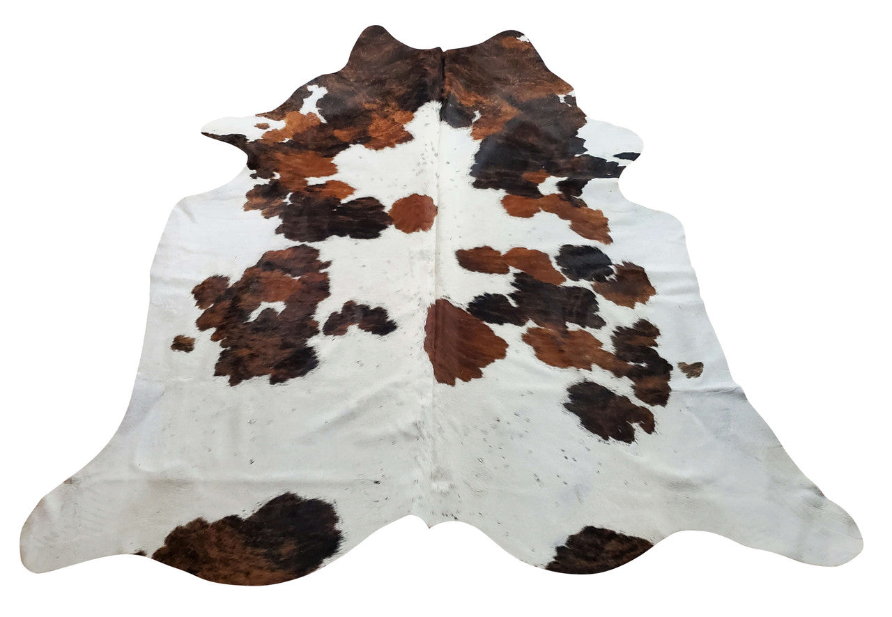 Inexpensive cow hide rugs for your office or study with free shipping Canadian wide brown and white is our top seller in natural cowhides.