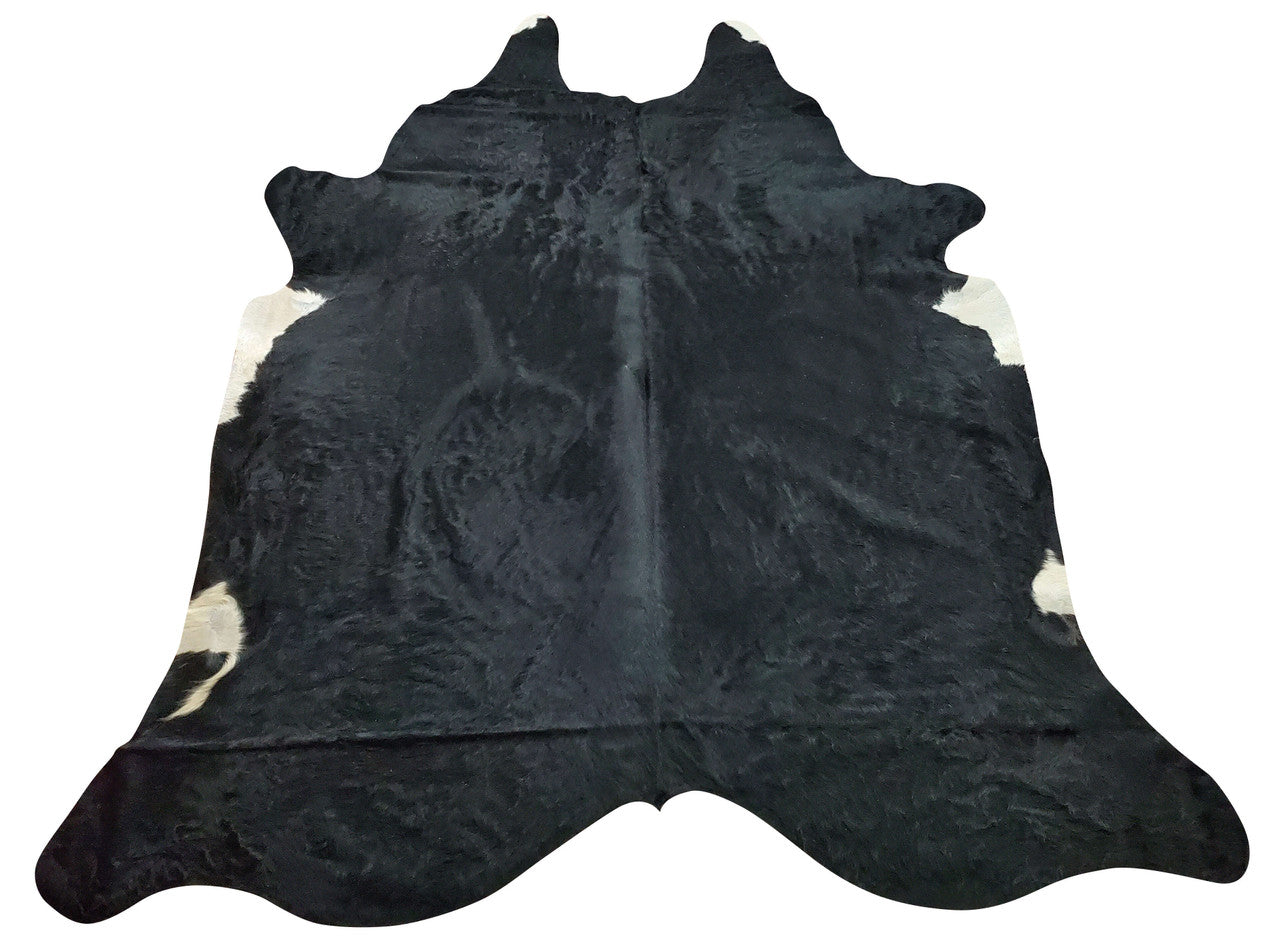 Brazilian Black And White Cowhide Rug 8.3ft x 7ft