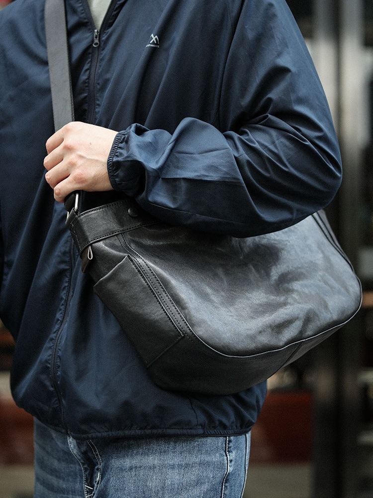 Genuine Urban Leather Messenger Crossbody Sling Bag