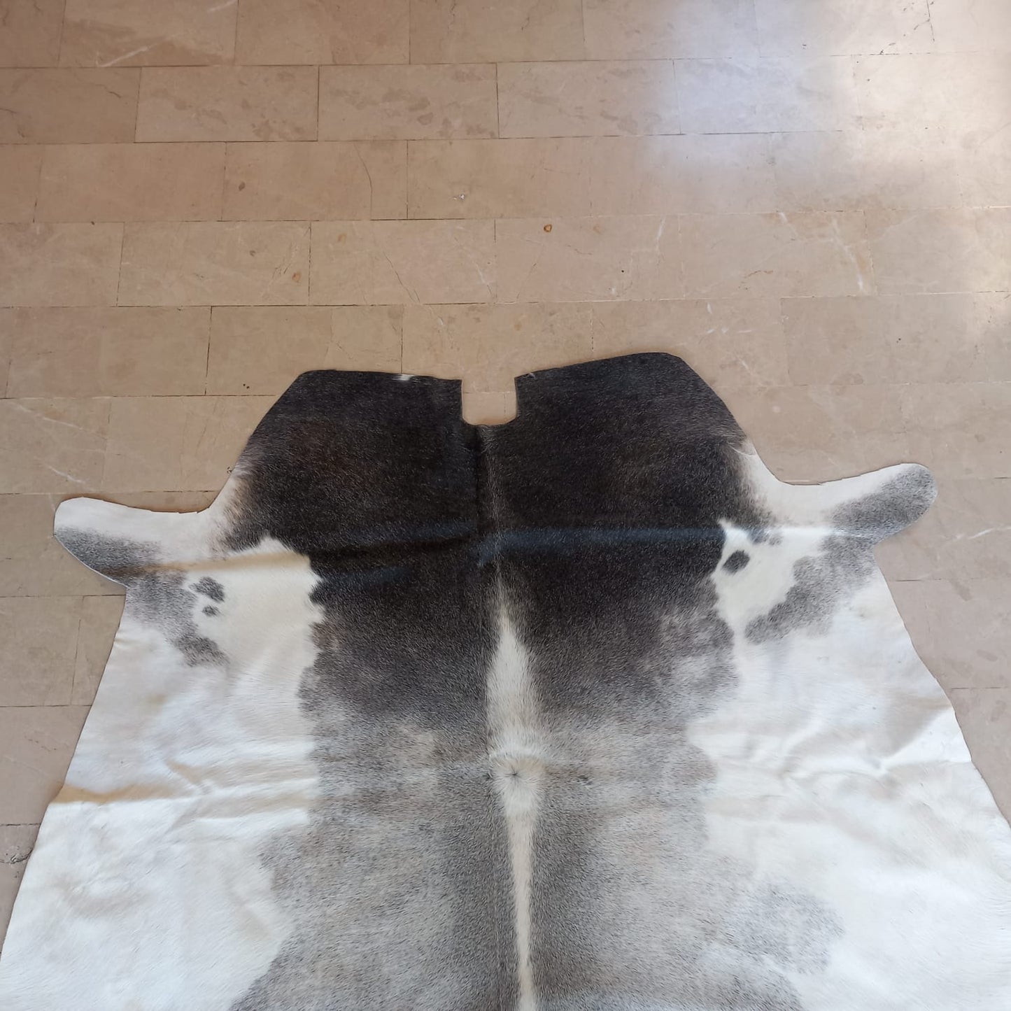 Grey White Small Cow Hide Rugs