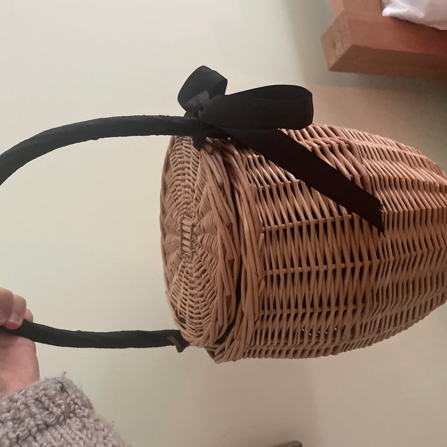 Rattan Picnic Bag With Lid