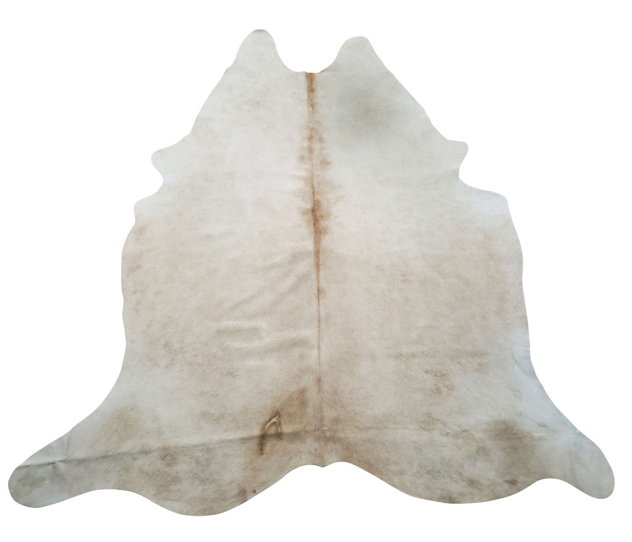 This beige cowhide rug is absolutely lovely, its feels so nice under the feet, real skill and artistry has gone into finished this natural piece.
