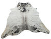 This large grey white cowhide rug is beautiful than expected, such an amazing pattern, authentic and natural, these are easy to clean and maintain.