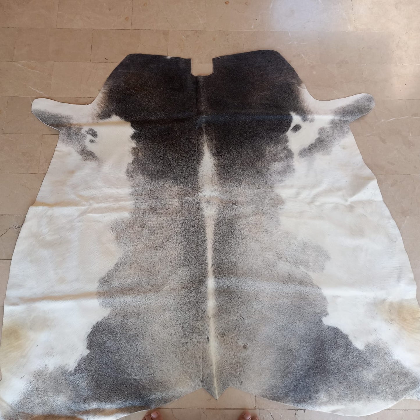 Grey White Small Cow Hide Rugs