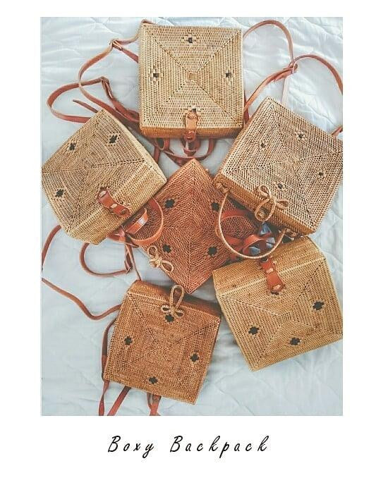 Rattan Backpack Handwoven Free Shipping Canada