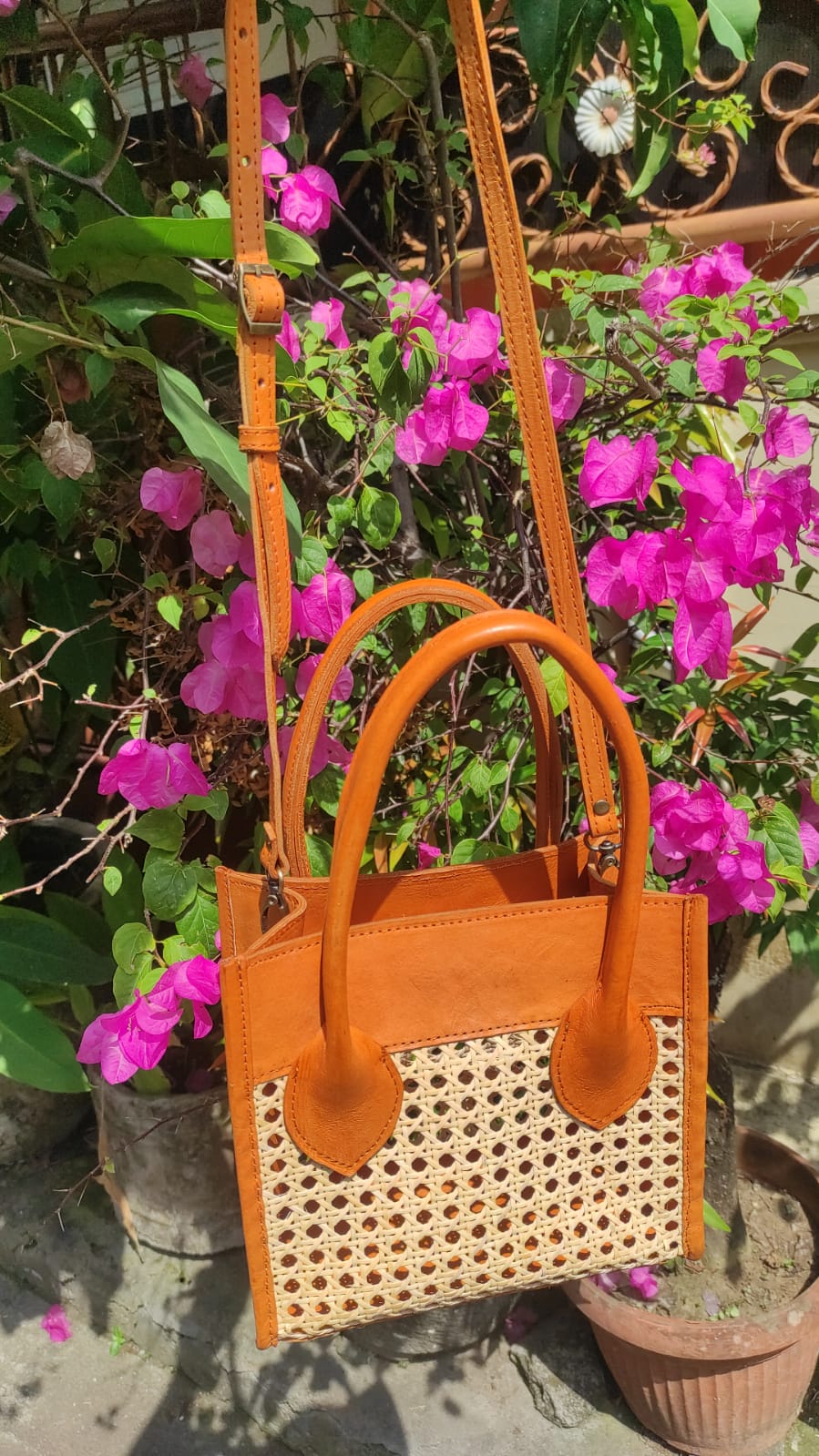 Rattan Wicker Shoulder Crossbody Bag