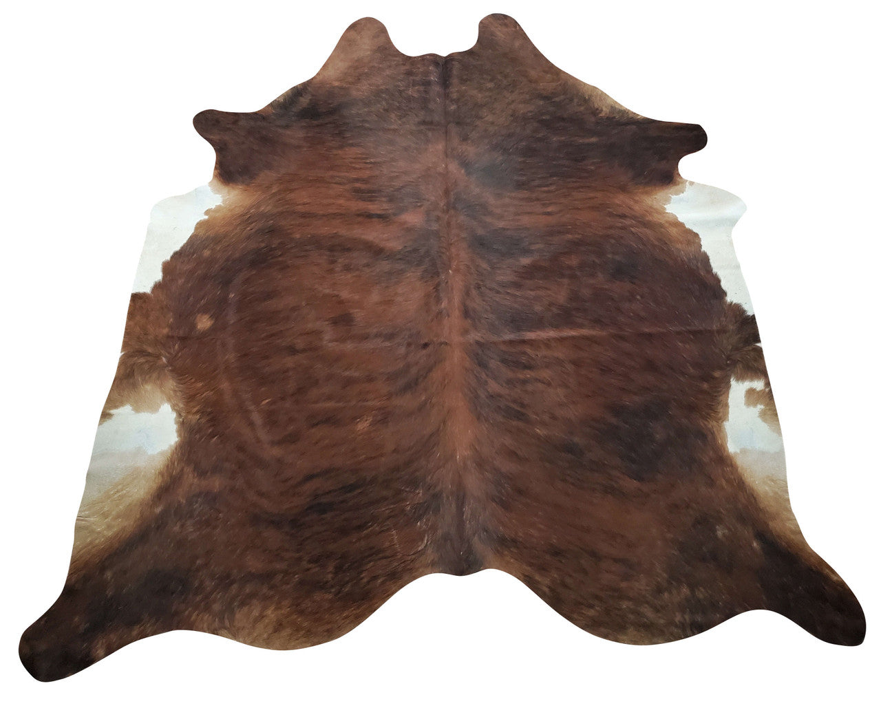 Fast shipping and lovely, authentic, aesthetic and real, this brindle cowhide rug is one of a kind.

