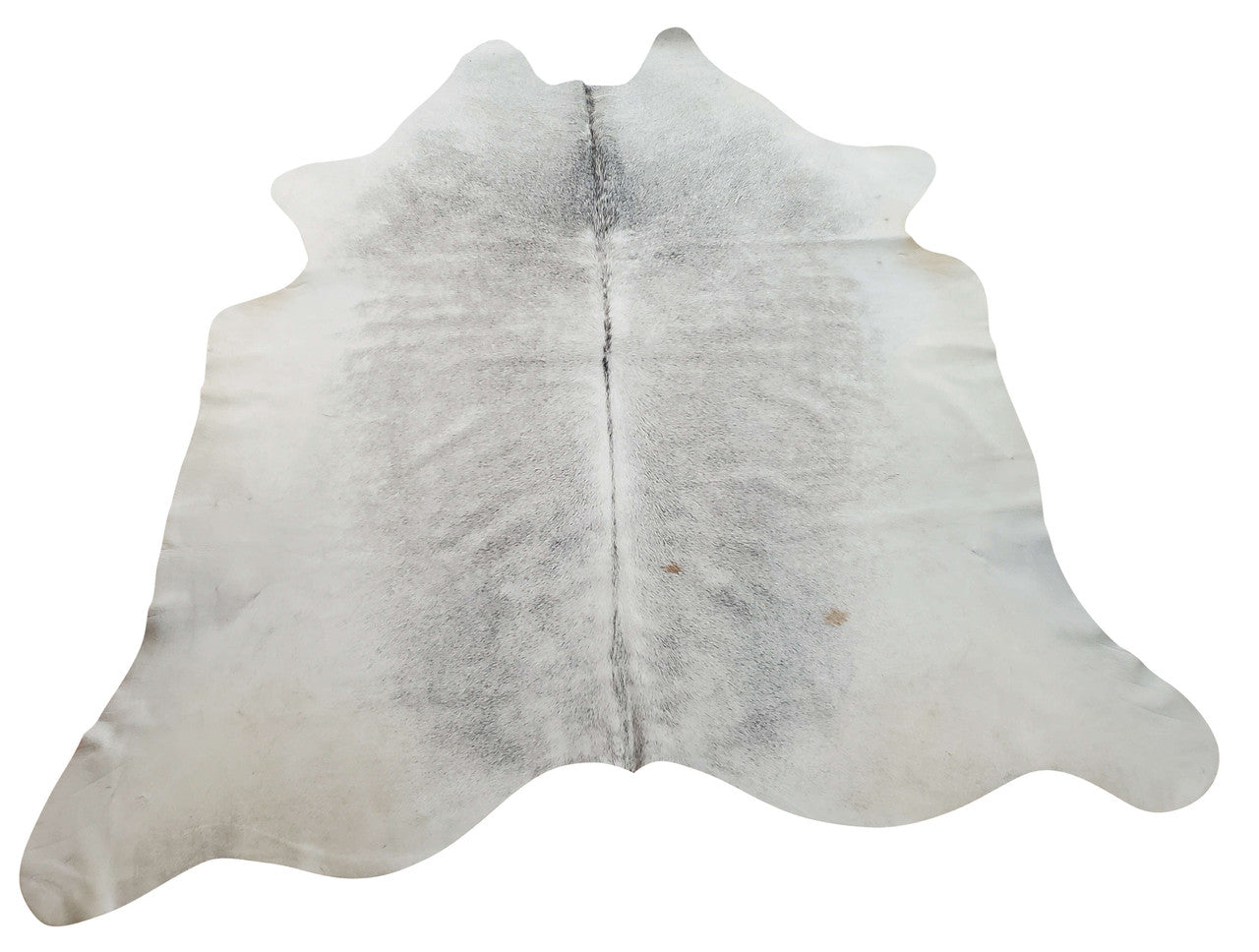 One of the best way to design large cowhide rug is layering a couple of them, it totally looks out of a home decor magazine, these gray are true charm