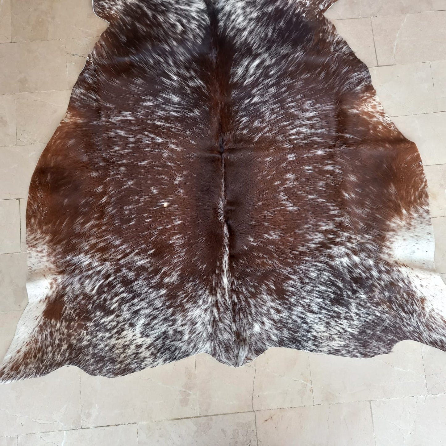 Extra Small Cowhide Rug Tricolor 3.7ft x 3.9ft