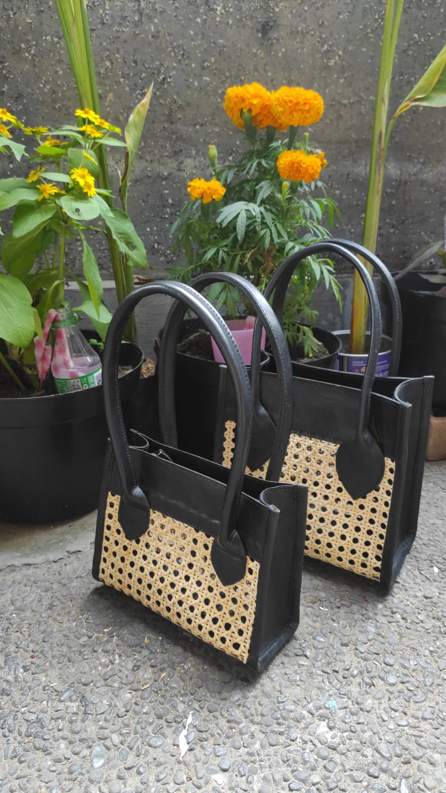 Rattan Wicker Shoulder Crossbody Bag