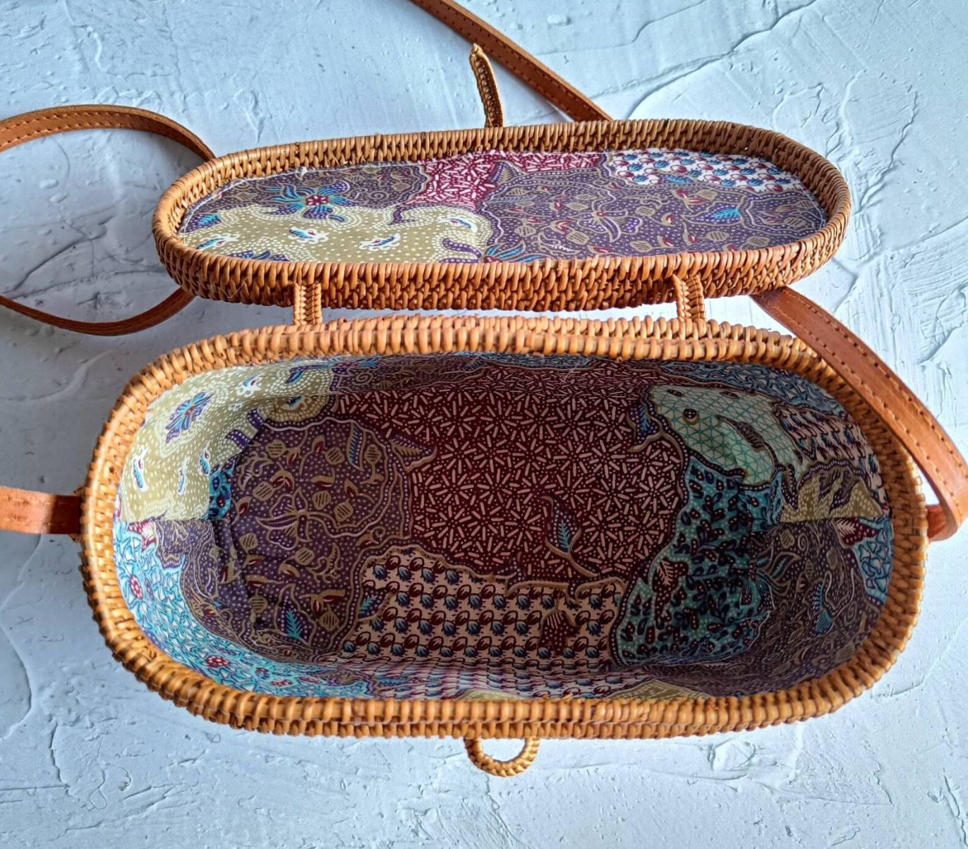 Bali Rattan Crossbody Purse