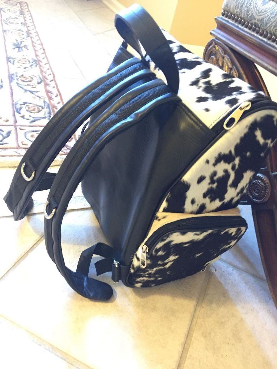 cowhide bags and purses for school and university.