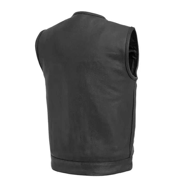 personalized men leather biker motorcycle vest