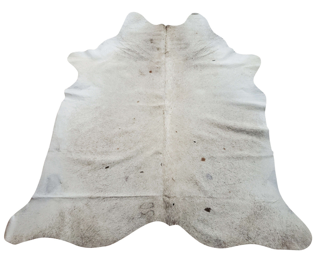 A stunning speckled white cowhide rug, by far the most favorite and the best looking, very soft and plush and will be a great match for home office