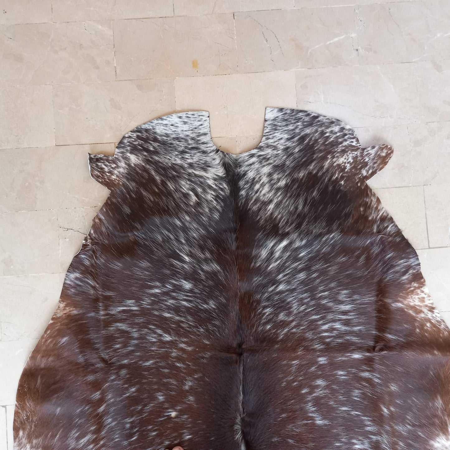 Extra Small Cowhide Rug Tricolor 3.7ft x 3.9ft