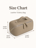 Women's Leather Toiletry Bag with Divided Cosmetic Organizer