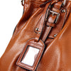 Women Genuine Leather Pleated Shoulder Bag