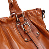 Women Genuine Leather Pleated Shoulder Bag