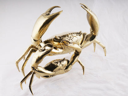 Brass Crab Statue Table Decor