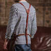 Genuine Leather Cooks Apron with Utility Pockets for BBQ and Grilling