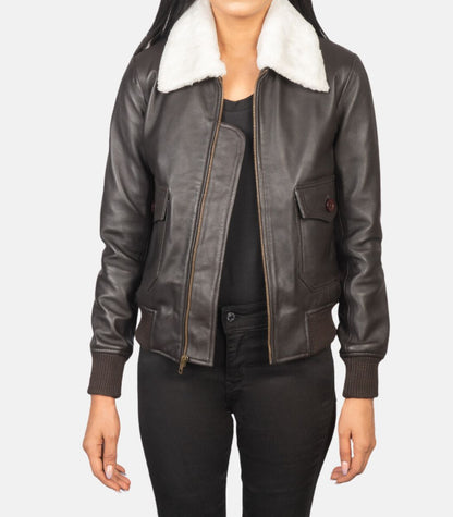 black leather jacket women bomber