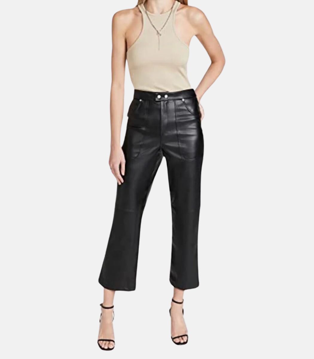 Black Genuine Leather Trouser