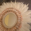 Boho Feather and Sea Shell Mirror