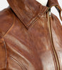 Distressed Brown Leather Jacket