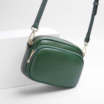 Women genuine leather small crossbody shoulder bag