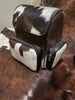 Cowhide Backpack Brown And White