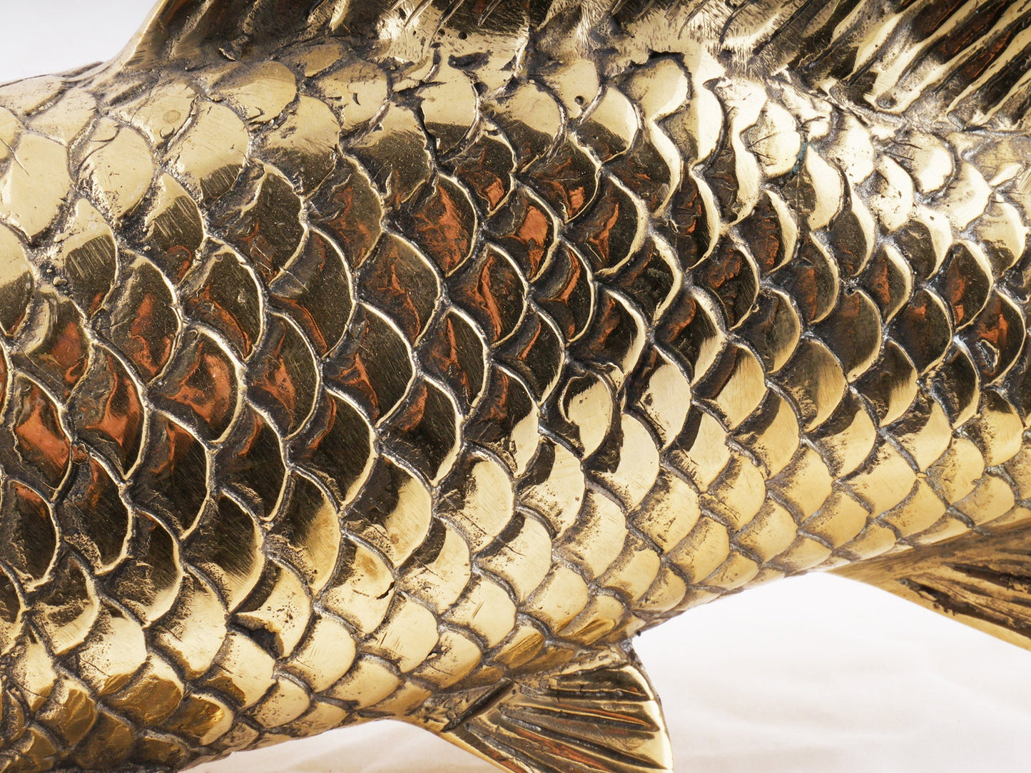 Brass Fish Statue Living Room Table Decor