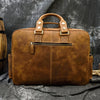 Retro leather men’s travel shoulder duffle bag