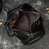 Men leather duffle bag with shoe compartment