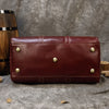 Men leather travel duffle bag cowhide weekender
