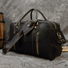 Crazy horse leather men travel duffle bag
