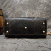 Crazy horse leather men travel duffle bag