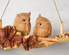 Wooden Art Sculpture Hanging Owl