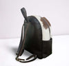 Small Cowhide Backpack Brown White