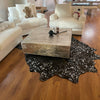 Large Brazilian Black And White Cowhide Rug