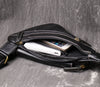 Genuine cowhide leather chest sling crossbody bag for men