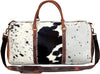 Cowhide Duffel Bag With Shoe Compartment