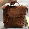 Genuine leather mori style backpack