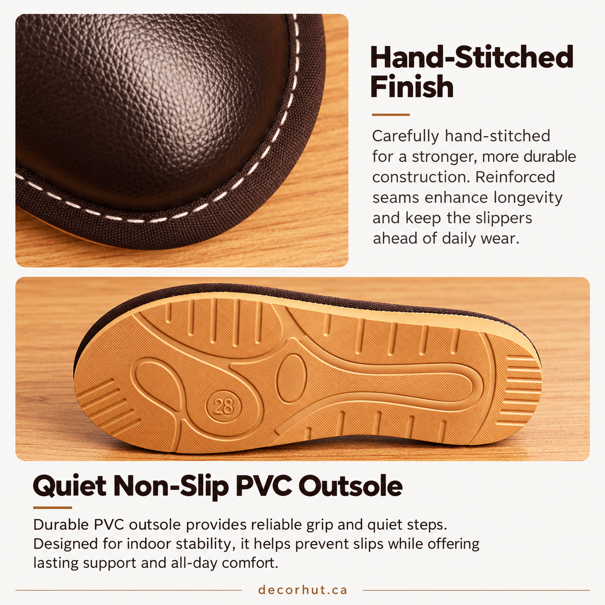 Closed Toe Slippers for Women in Genuine Cowhide Leather