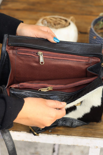 Black White Hair On Cowhide Backpack