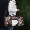 Handmade Cowhide Duffel Bag With Shoe Compartment